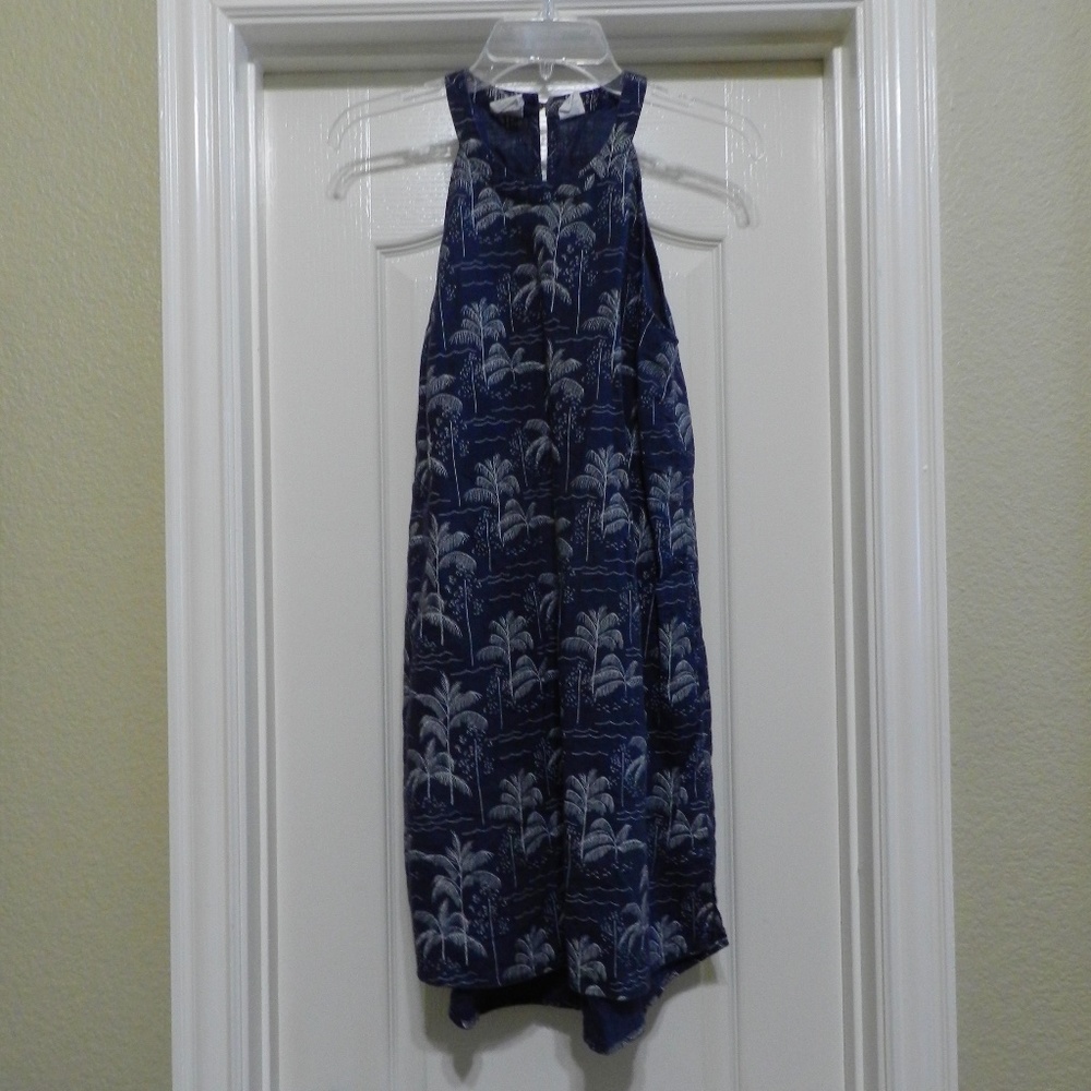 C & C Tropical Linen Sundress Sz S